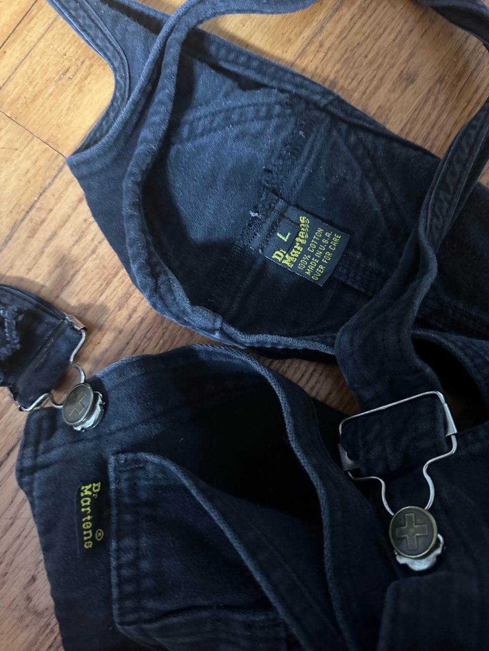 Dr. Martens Black Corduroy Overalls